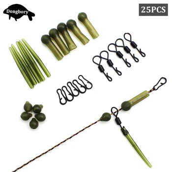 BEST DEAL ❤️ 5Set=25PCS Carp Fishing Accessories Kit Helicopter Rig Chod Beads Rubber Rig Sleeves Anti Tangle Sleeve Kit for Chod Rigs Tackle - discount item 39% OFF Sports & Entertainment