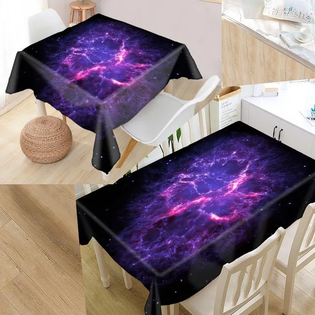 as photo 3D солнечная система космический стол Ткань Оксфорд печать прямоугольный водонепроницаемый маслонепроницаемый стол крышка квадратная Свадебная скатерть - Цвет: as photo