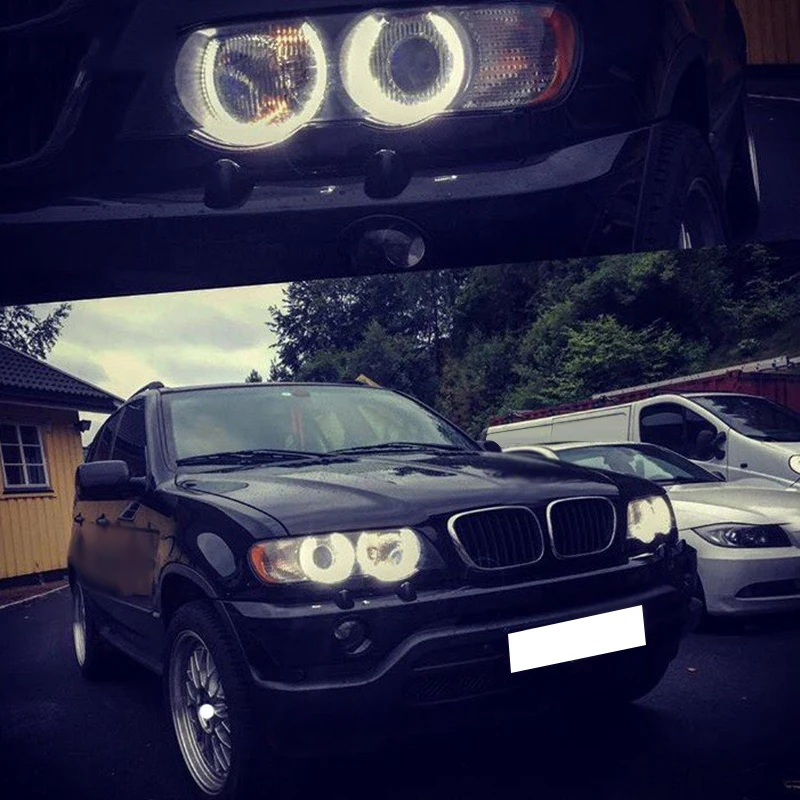 

For BMW E36 E46 Projector 131MM Super Bright Angel Eye Aperture Kit 12V Daytime Running Light CCFL LED Angel Eye 2600LM