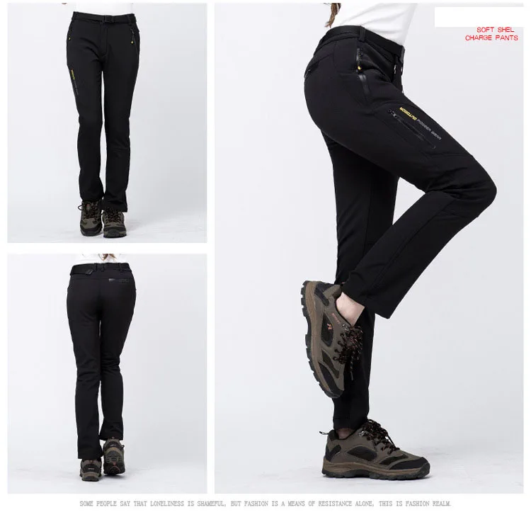 Calça feminina de inverno para acampamento, calça