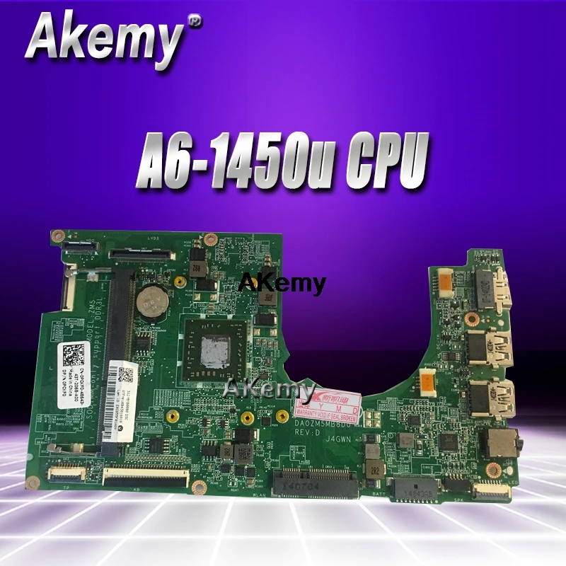 

PCKF0 0PCKF CN-0PCKF0 For Dell Inspiron 3135 Laptop Motherboard DA0ZM5MB8D0 With A6-1450u CPU mainboard full test