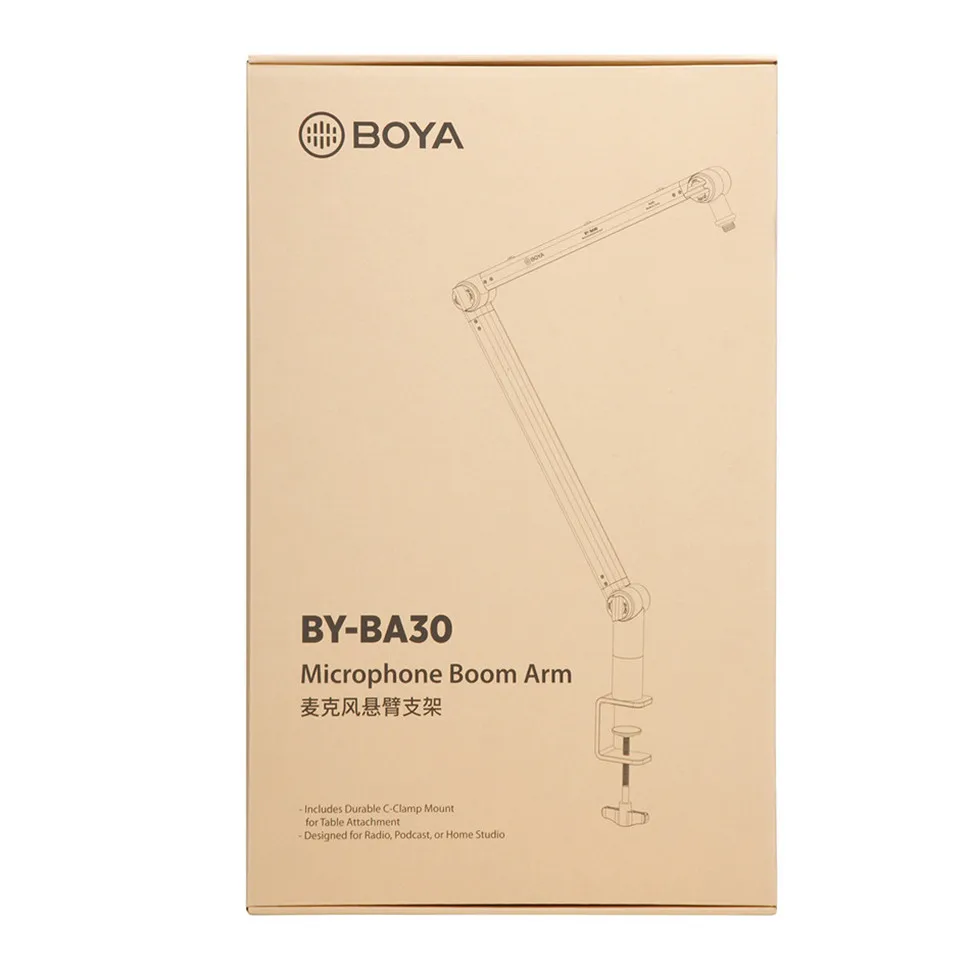 Boya microfone lança manual, dispositivo profissional para