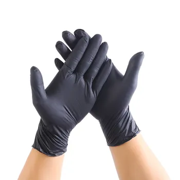 

50/100 Food Grade Disposable Nitrile Latex Protective Gloves Left And Right Hands General Kitchen Medical Cleaning Sanitation Ga