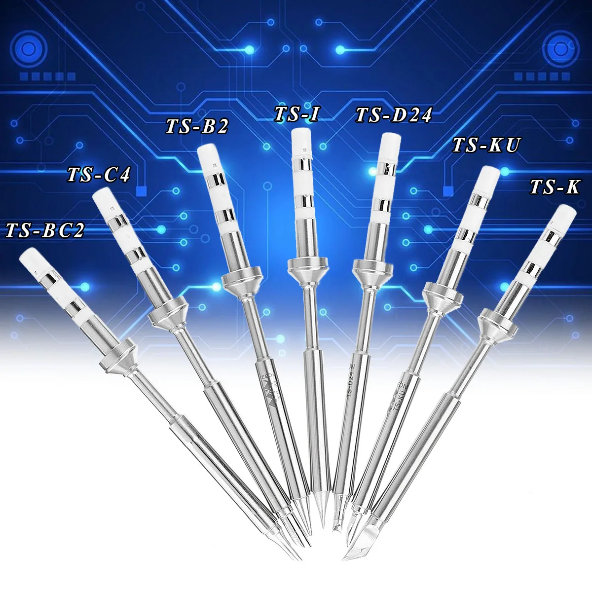 Drillpro Original Replacement Soldering Iron Tips For TS100 Digital LCD Soldering Iron B2 BC2 I K