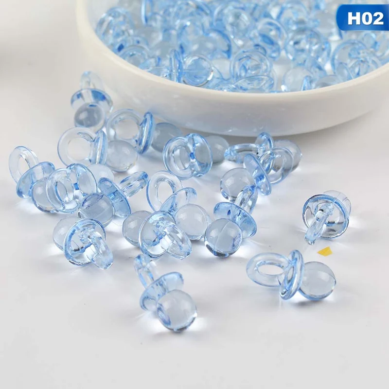 50pcs/set Multicolor Acrylic Crystal Baby Pacifier Charm Pendants Beads For Kids Handmade DIY Baby Pacifier Accessories