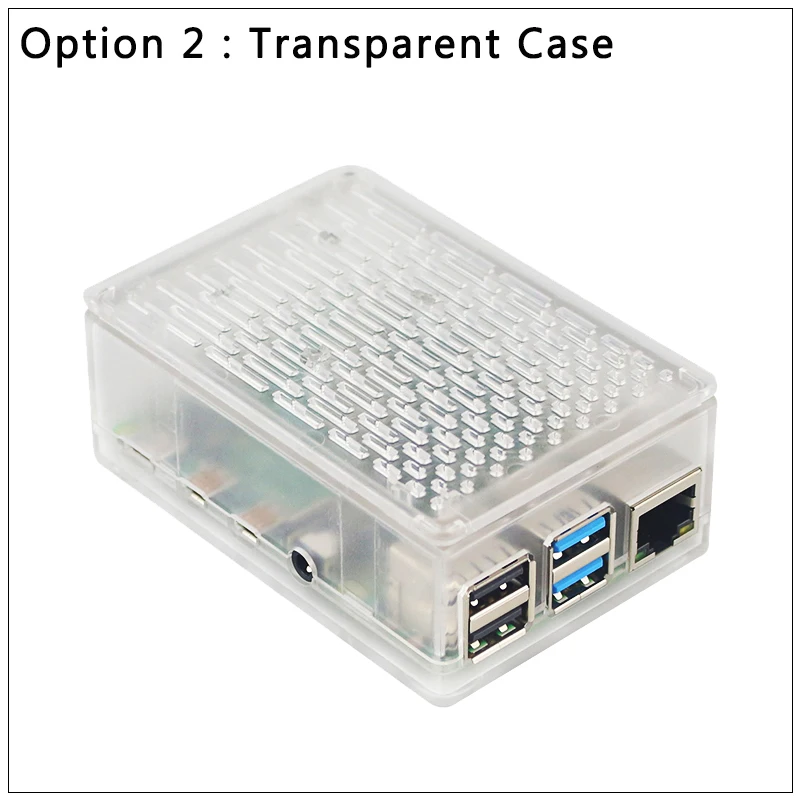 Raspberry Pi 4 Модель B ABS чехол, черный прозрачный корпус, пластиковая прекетная коробка, поддержка 3,5 дюймового ЖК-экрана или вентилятора для RPI 4 - Цвет: Option2
