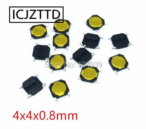 100 шт. 4x4x0 8 мм 5*5*0 5x5x0 4*4 * SMD Микропереключатель тактовый Переключатель кнопочный