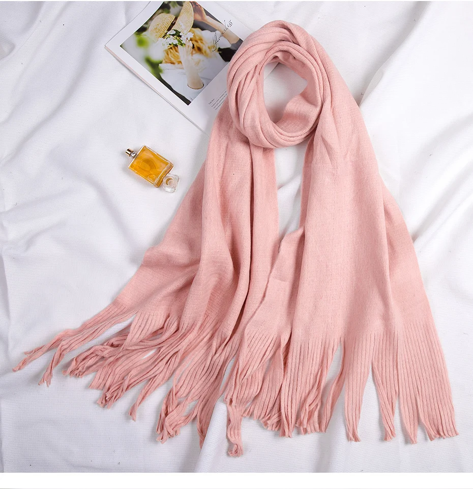 Зимний кашемировый шарф, Женские палантины, шаль, платок для женщин, на шею, Пашмина, хлопок, шерсть, хиджаб, длинное одеяло, женский шарф, теплый