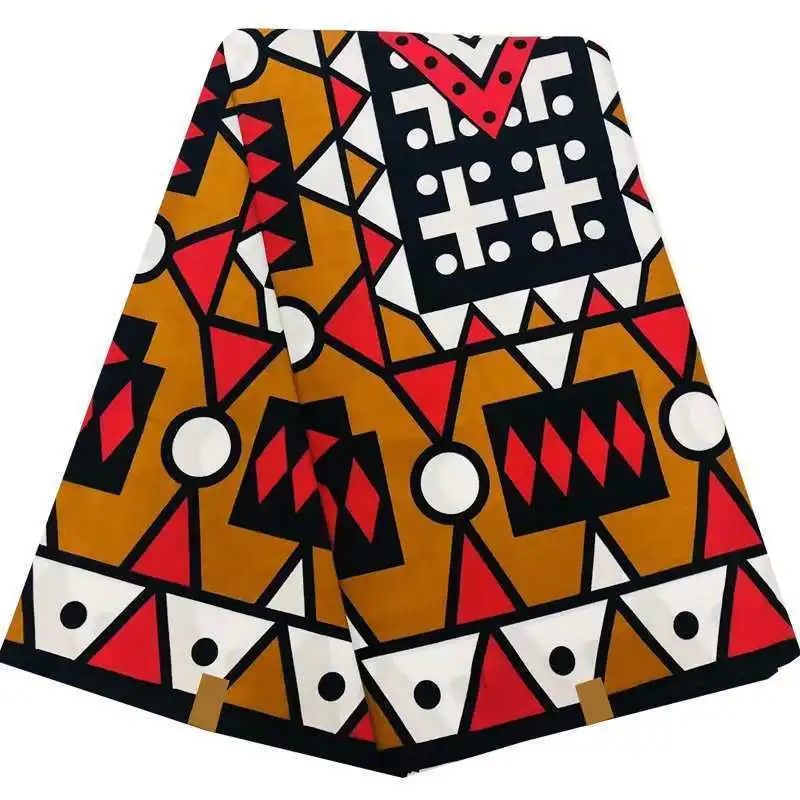 Африканская вощеная ткань принтом 6 ярдов африканская Анкара ткань 40*40 Пряжа мягкая Высококачественная мягкая дизайнерская Анкара ткань для платья