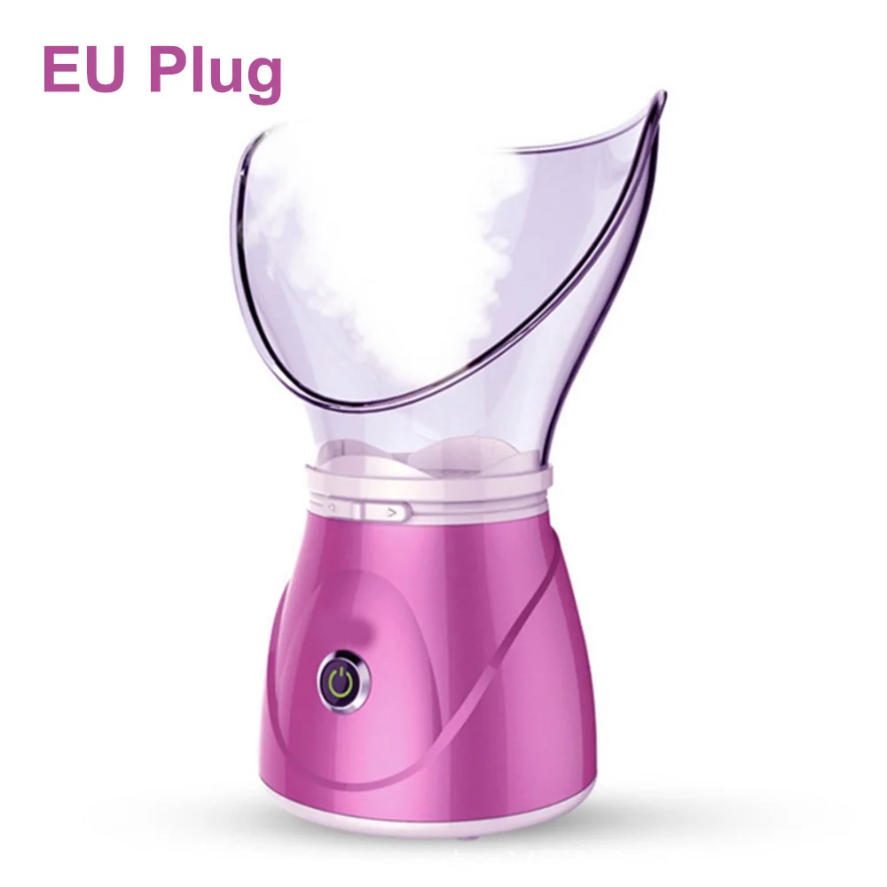 EU-pink Пароварка для лица, пароварка для лица, бытовой спа нано-распылитель для лица, испаритель для спа-красоты, приборная машина, отбеливающая, увлажняющая - Цвет: EU-pink