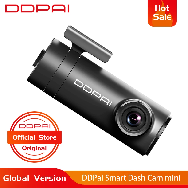 

Car DVR APP DDPai Mini English Language 1080P Dash Cam Camera Mini Body Power Interface Front Record Efficient F2.2