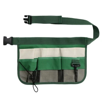 

Garden Cleaning Tool Bag with Cover Tool Belt for Screwdriver Pouch Durable Waist Tool Holder Green