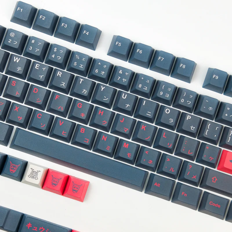 Chaves Conjunto Gmk Bushido Keycaps Pbt Tintura Subbed Chave Tampões Cherry Perfil Keycap com 1.75u 2u Shift para 64 68 84 Layout Teclado 135 - Imagem 6