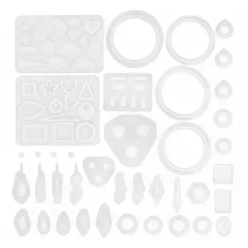 

39Pcs/Set Crystal Epoxy Resin Mold Geometric Irregular Earrings Pendant Casting Mould Handmade DIY Crafts Jewelry Making