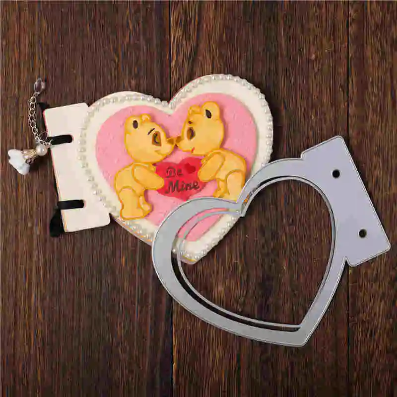 Штампы в форме сердца DiyArts металлические штампы с надписью Love Note для рукоделия