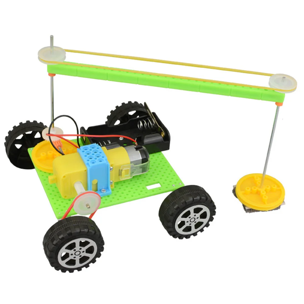 Sweeping Robot Model Kids Gift DIY Physics Experiment Kits Electric Novelty Plastic Experiment Educational Toy