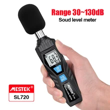 Sonomètre SL720 testeur de bruit détecteur de son moniteur décibel 30-130db Instrument de mesure Audio indicateur de niveau sonore