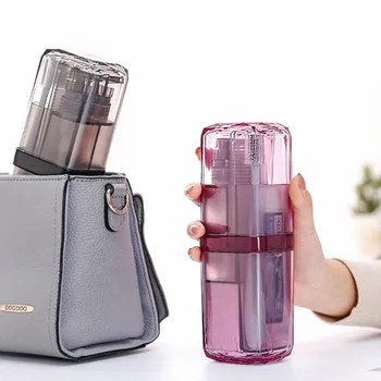 

Multifunction Wash Cup Toothbrush Box Toothbrush Storage Holders Portable Mouth Cup Sub-bottle Travel Bathroom Washing Organizer