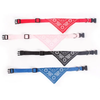 

Nylon Adjustable pet supplies pet collar collar pet jewelry dog saliva towel scarf multi-color optional