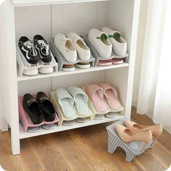 

Shoe Slots Double Layer Plastic Space Saver Holder Shoes Box Organizer Storage Organizer Storage Stand Holder Wholesale