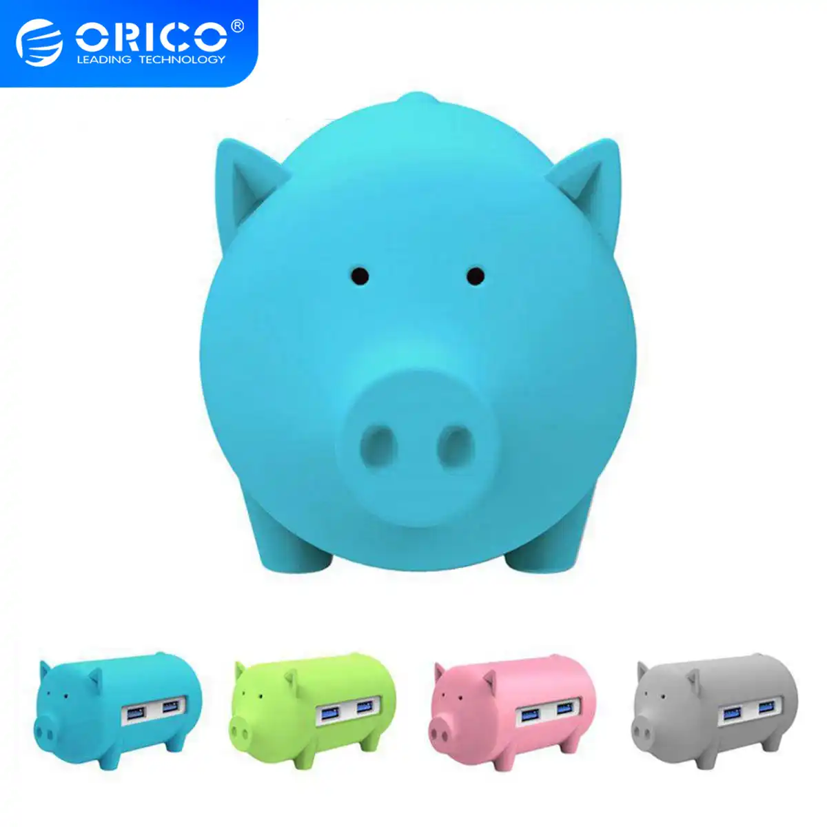 オリコかわいい豚 4 ポートusb 3 0 Otgハブusbスプリッタサポートtf Sdカードリーダーmacbook Airのラップトップpc Usb3 0 ハブ Usbハブ Aliexpress