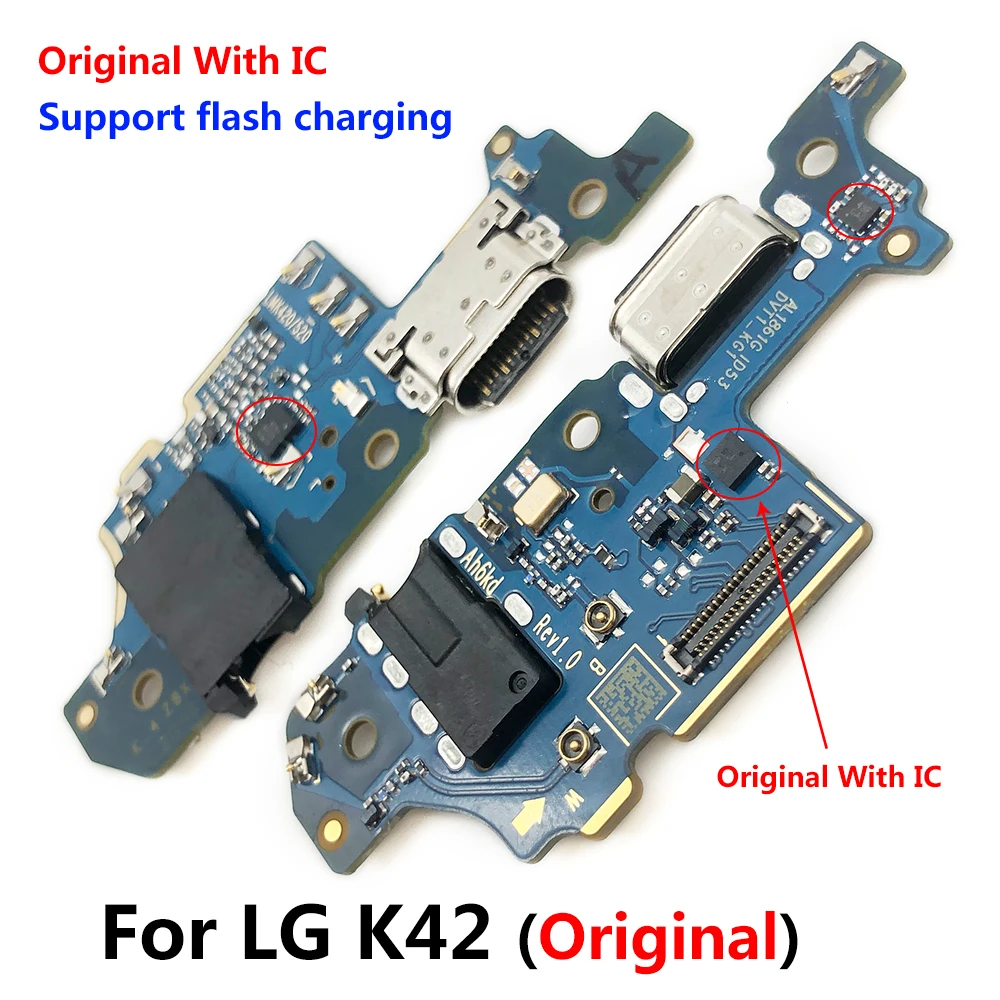 

100% Original USB Charging Dock Plug Socket Port Connector For LG K42 Mic Microphone Module