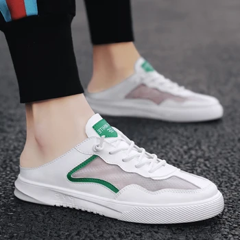 

Casual Shoes Men Leather Shoes Men Sneakers Comfortable Leisure Sandals Men Summer Shoes Sapatenis Male Adulto Direct Selling