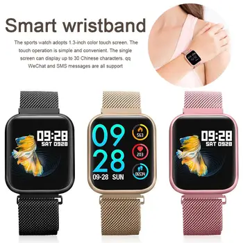 

1.3-Inch IP68 Waterproof Smart Bracelet Touch Screen Smart Watch Heart Rate Blood Pressure Sleep Detection Step Sports Smartband