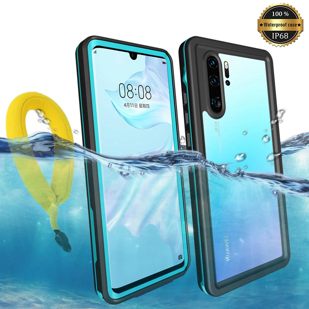Flip Case for Huawei P30 Leather Cover Business Gifts Wallet with Extra Waterproof Underwater Case 