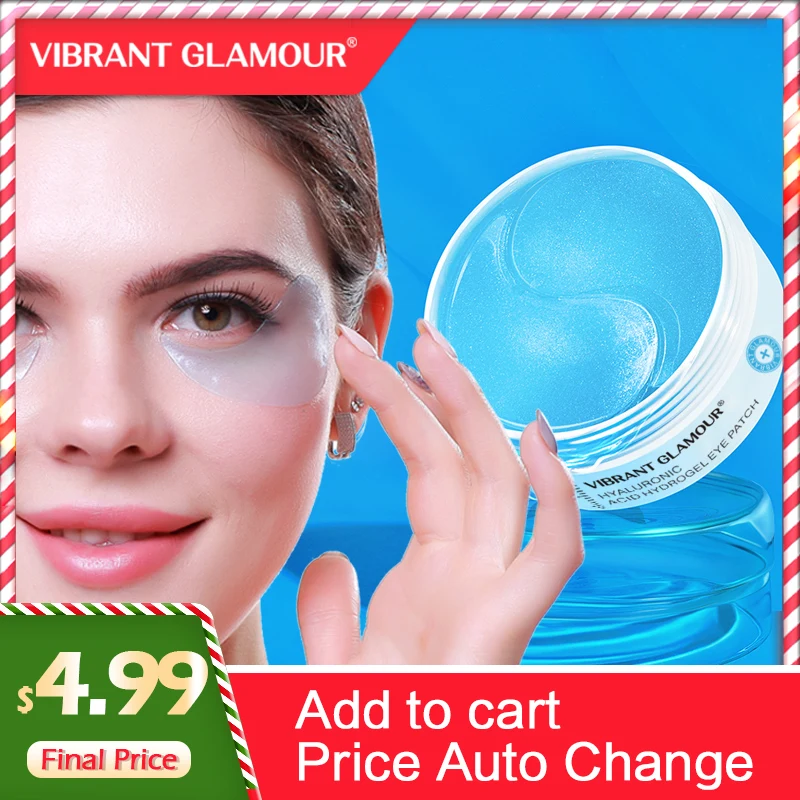 VIBRANT GLAMOUR Eye Mask Moisturizing Hyaluronic Acid Eye Patch Skin Care Collagen Anti Aging Gel Remove 1