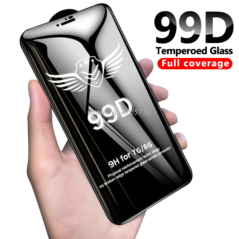 Защитное стекло 99D для IPhone 6 6S 7 8 Plus X XR XS MAX на Iphone Защита экрана защита | Мобильные