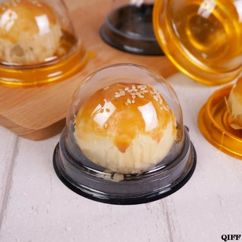 50 шт. мини круглый луна торт контейнер Свадебная вечеринка коробки 80 г Mooncake