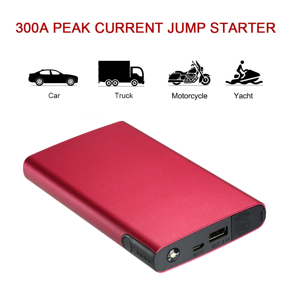 

2.5L Car Jump starting device Auto Battery Booster Kit jump starter power bank battery splitter with Smart Charging Port