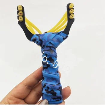 

High quality outdoor hunting shooting titanium steel slingshot high power shooting adult shooting bow with rubber band 2020 new