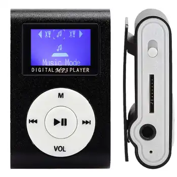 

Mini Music Player MP3 Player 1.8-inch LCD Digital Display with Metal Clip for