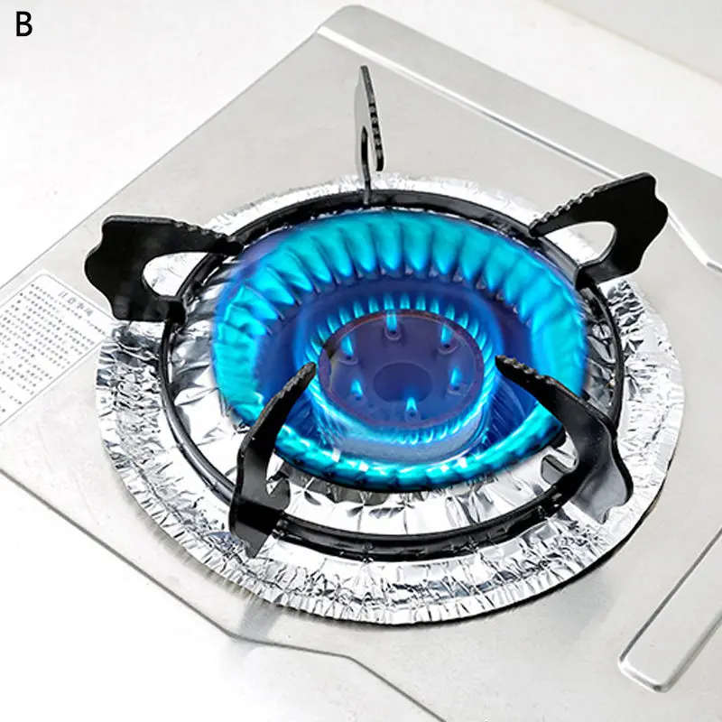 10 шт./лот, крышка для кухонной плиты, толстая газовая плита, круглые протекторы, защитная плита, алюминиевая фольга, бумага