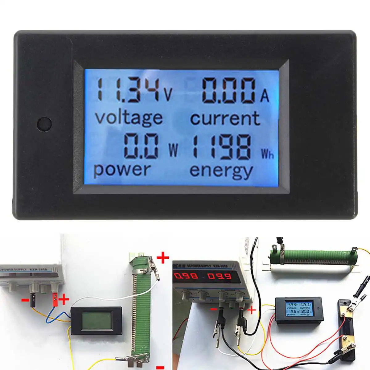 

Digital Wattmeter DC 100A 4500W AC Multifunction Digital LED Power Panel Meter Monitor Power Energy Voltmeter Ammeter For DIY