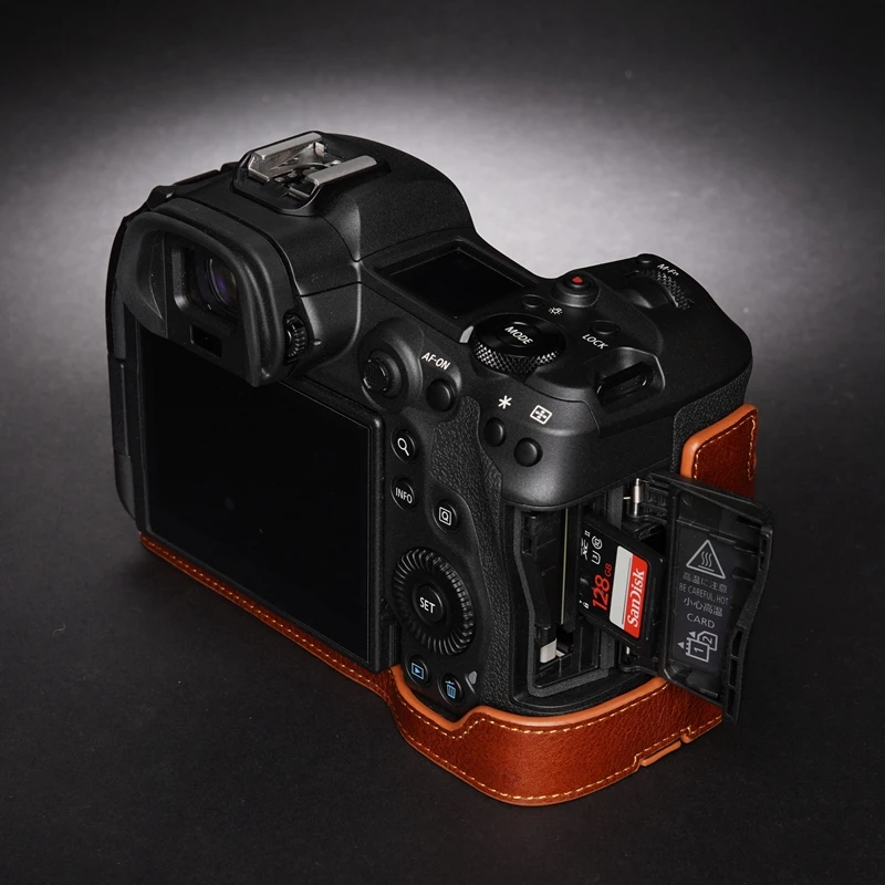 Genuine Leather Camera Bag Eos R5 R6 Leather Cover