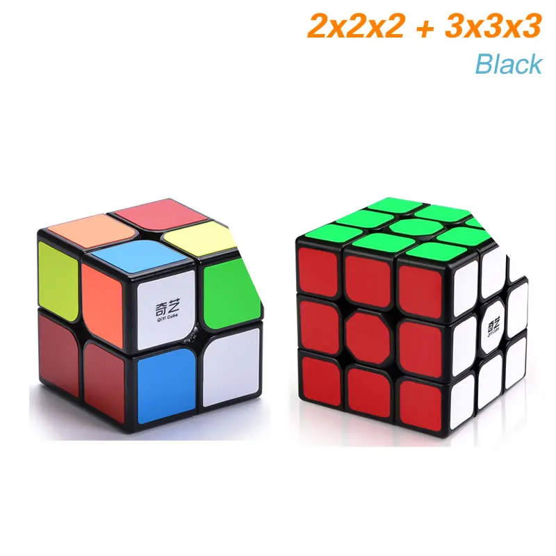 QiYi 2x2x2 3x3x3, 4x4x4, 5x5x5, волшебный куб, 2x2/oneplus 3/OnePlus x 3 4x4 5x5 Neo Скорость кубики Пазлы антистресс развивающие игрушки для детей подарок - Цвет: 2-3-Black