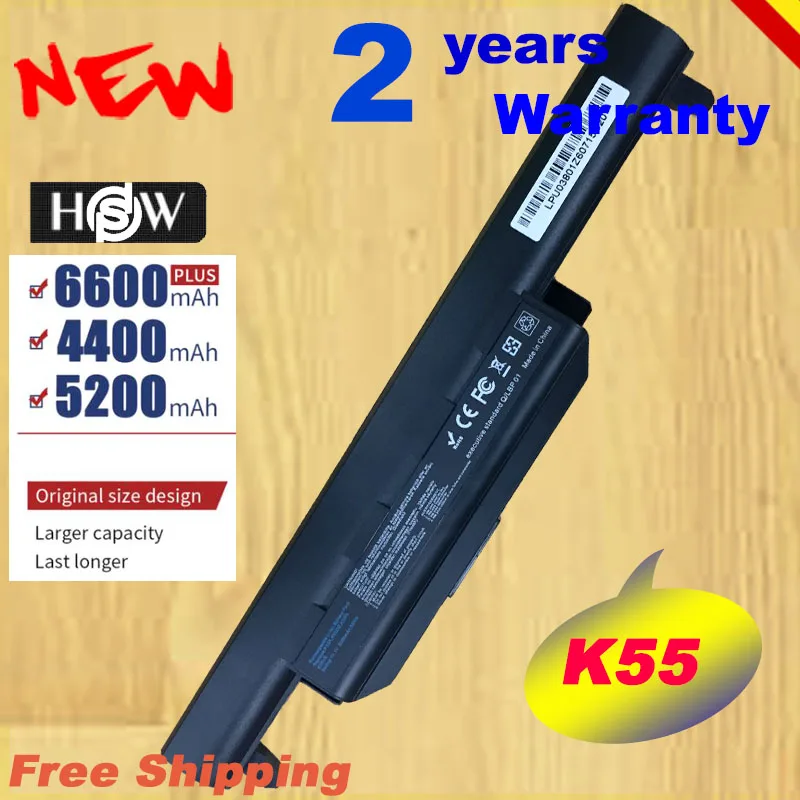 Hsw Laptop Battery For Asus K55 K55a K55d K55de K55dr K55n K55v K55vd K55vm K55vs Laptop Battery
