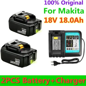 

100% Original 18V18000mAh Rechargeable LiIon Battery Replacement Power Tool Battery for MAKITA BL1880 BL1860 BL1830+3A Charger