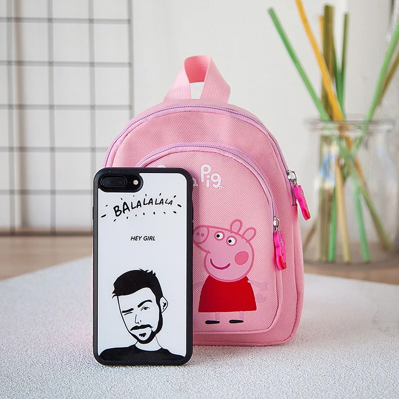 Peppa Игрушка Свинья Джордж Игрушка Свинья мультфильм рюкзак высокого качества материал нейлон ткань мультфильм сумка школьная сумка Детский подарок
