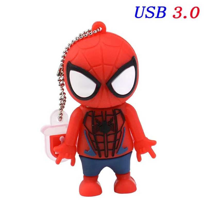 JASTER Marvel Comics, Черная пантера, Человек-паук, Дэдпул, USB 3,0, флеш-накопитель, Миньоны, карта памяти, флеш-накопитель, 4 ГБ, 8 ГБ, 16 ГБ, 32 ГБ, 64 ГБ - Цвет: Spiderman
