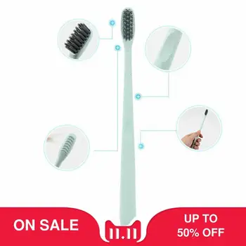 

20pcs Toothbrushes Family Toothbrushes Wheat Straw Environmental Protection Soft Hair Toothbrush Head Bamboo Charcoal Toothbrush
