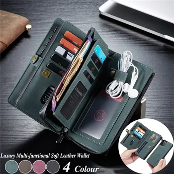 

Purse Leather Case for iPhone 11 Pro Max SE 2020 8 7 Wallet Multi Card Cover For Samsung A51 A71 4G S20 Ultra Note 10 Plus Coque