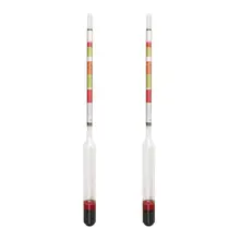 

2pcs Triple Scale Hydrometer Self Brewed Wine Sugar Meter for Home Making Beer 35ED