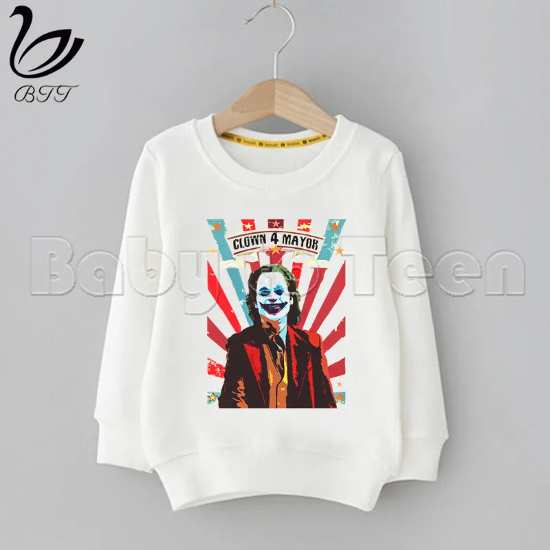 Детские толстовки с капюшоном с забавным принтом «Joker Joaquin Phoenix»; толстовки с капюшоном для мальчиков; повседневные толстовки; осенне-зимняя толстовка с капюшоном - Цвет: E
