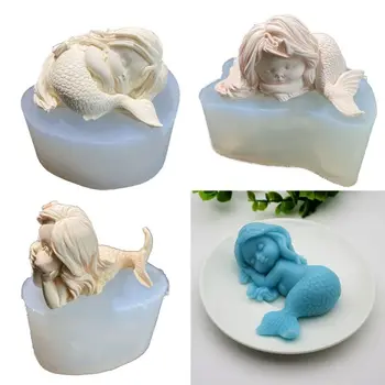 

Handmade 3D Beauty Fish Tail Silicone Mold Jewelry Pendant Baking Resin Casting Mold Art Craft Tools Jewelry Making