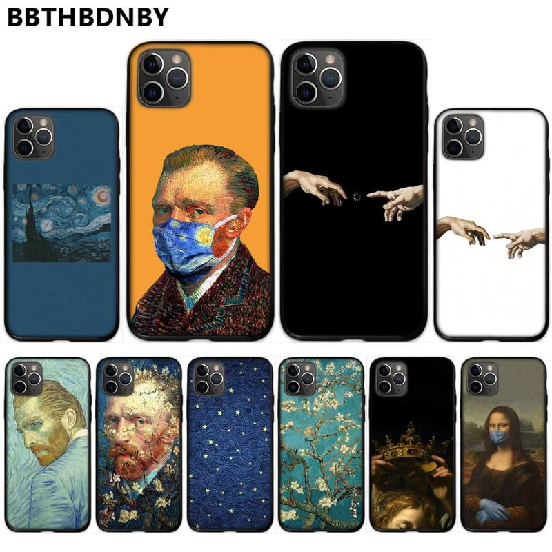 iphone 6 case Van Gogh Painting Art artistic Soft Rubber Phone Cover for iPhone 11 12 pro XS MAX 8 7 6 6S Plus X 5S SE 2020 XR iphone 7 cardholder cases