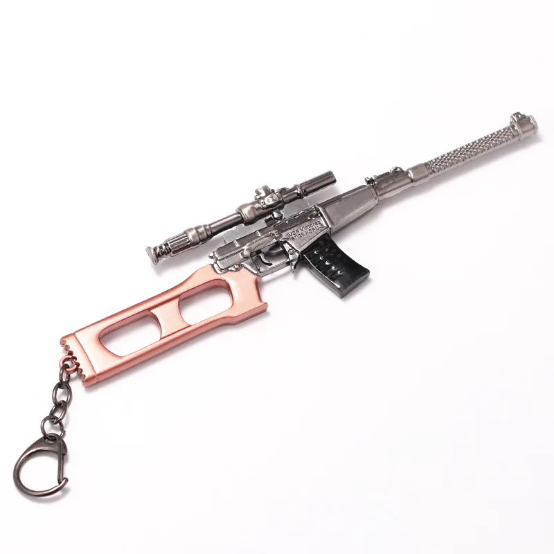 Новая игра PUBG CS GO брелоки в виде оружия брелок M16 AK47 металлический кулон снайперский брелок для ключей на цепочке ювелирный сувенир 21 см